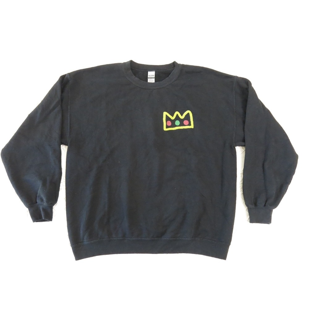 Ranboo Crown Sweatshirt Gildan Heavy Blend LG Dream Smile Black Crewneck